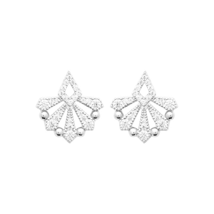 Boucles d’oreilles EÏRA – Argent Rhodié & Zirconium