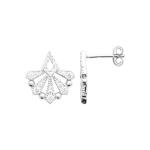 Boucles d’oreilles EÏRA – Argent Rhodié & Zirconium