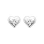 Boucles d’Oreilles CŒUR LUMINA – Argent 925 Rhodié