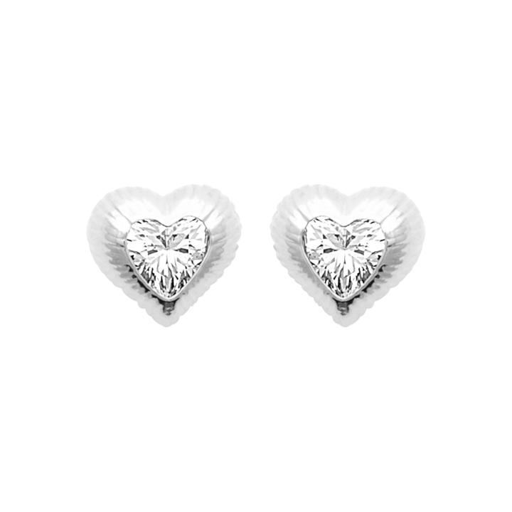 Boucles d’Oreilles CŒUR LUMINA – Argent 925 Rhodié