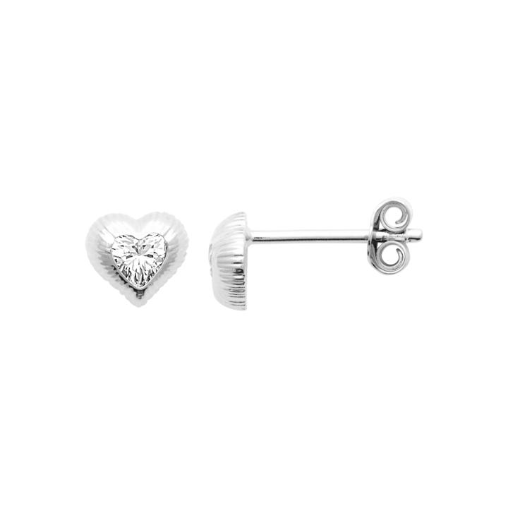 Boucles d’Oreilles CŒUR LUMINA – Argent 925 Rhodié