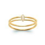 Bague LYVÉA – Plaqué Or 750 (3 MIC) & Zirconiums