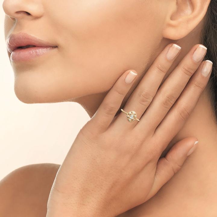 Bague ALTHÉRA – Plaqué Or 750 (3 MIC) & Zirconiums