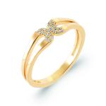 SÉLINA – Bague Plaqué Or 750 (3 MIC) & Zirconiums