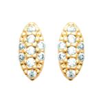 Boucles d’Oreilles LYVÉA OVA – Plaqué Or 750 (3 MIC) & Zirconiums