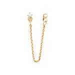 LYSÉRA – Boucles d’Oreilles Chaîne Plaqué Or 750 (3 MIC) & Zirconiums