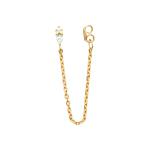 AVÉRIA – Boucles d’Oreilles Chaîne Plaqué Or 750 (3 MIC) & Zirconiums