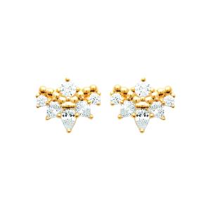 Boucles d’oreilles SOLYRA – Plaqué Or 750 (3 MIC) & Zirconiums
