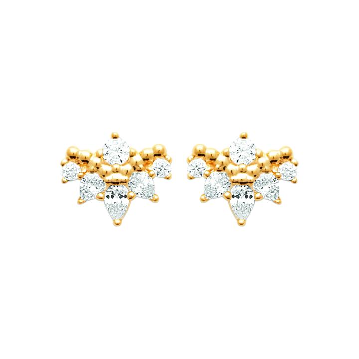 Boucles d’oreilles SOLYRA – Plaqué Or 750 (3 MIC) & Zirconiums