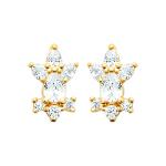 Boucles d’oreilles LYORÉA – Plaqué Or 750 (3 MIC) & Zirconiums