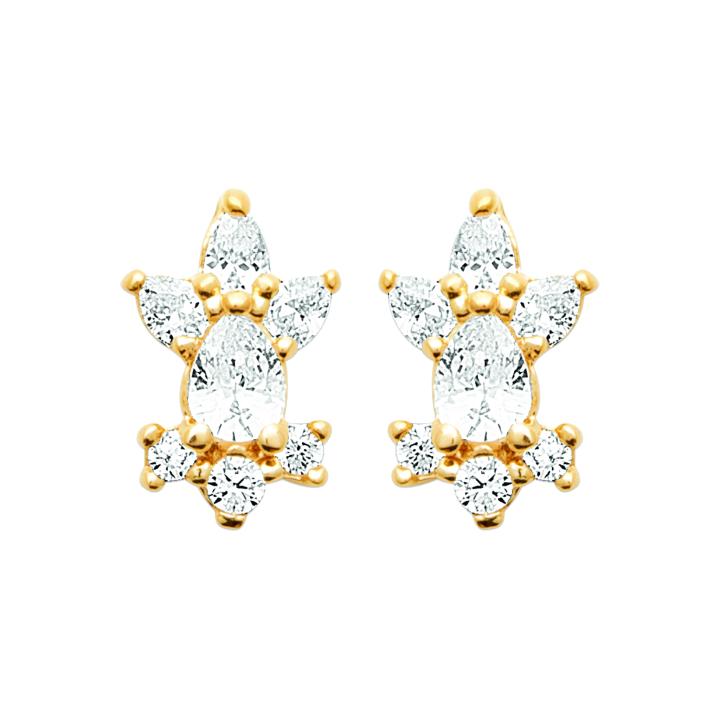 Boucles d’oreilles LYORÉA – Plaqué Or 750 (3 MIC) & Zirconiums