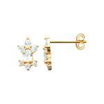 Boucles d’oreilles LYORÉA – Plaqué Or 750 (3 MIC) & Zirconiums