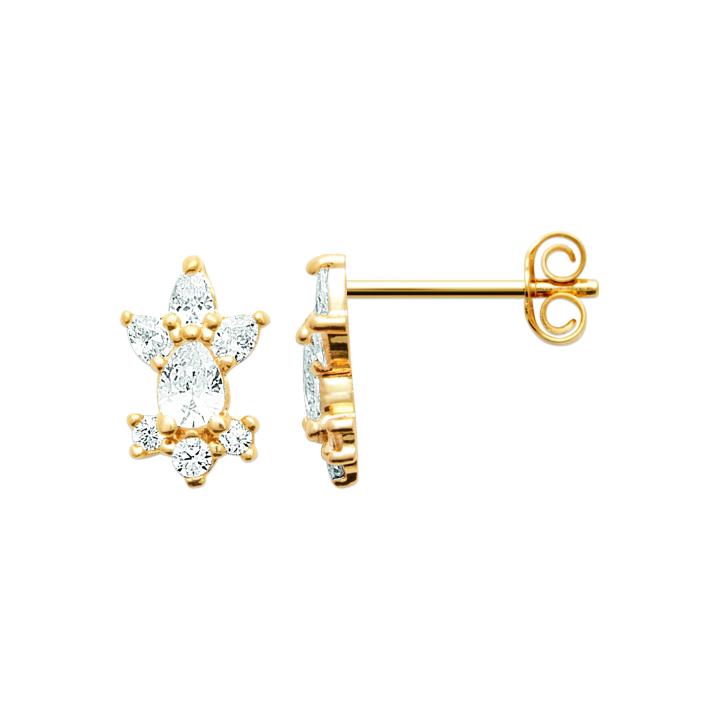 Boucles d’oreilles LYORÉA – Plaqué Or 750 (3 MIC) & Zirconiums