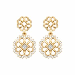 Boucles d’oreilles ORNÉA – Plaqué Or 750 (3 MIC)