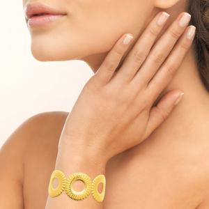 Jonc SOLARA – Acier Inoxydable Doré