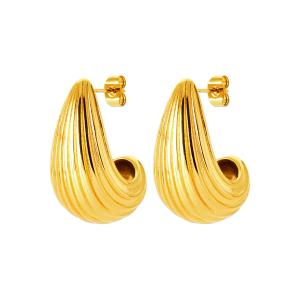 Boucles d’Oreilles SOLÉNA – Acier Inoxydable Doré