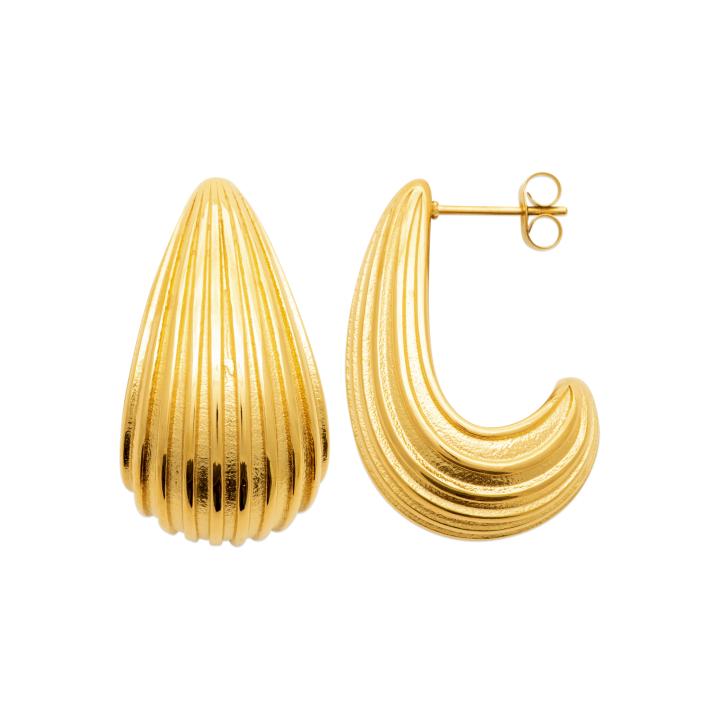 Boucles d’Oreilles SOLÉNA – Acier Inoxydable Doré