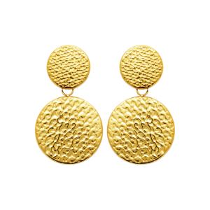 Boucles d’Oreilles AURÉLIA – Acier Inoxydable Doré
