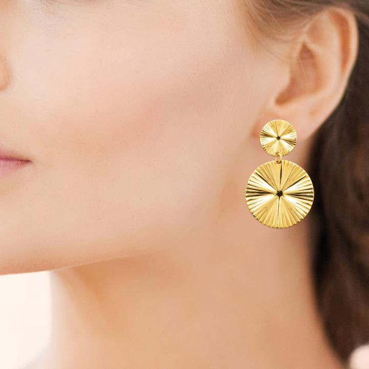 Boucles d’Oreilles SOLÉA – Acier Inoxydable Doré