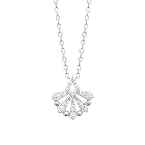 Collier NÛRA – Argent Rhodié & Zirconium