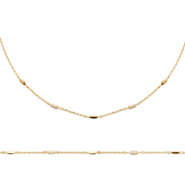 Collier LYVÉA – Plaqué Or 750 (3 MIC) & Zirconiums