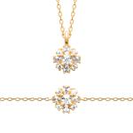 Collier ÉLYSIA – Plaqué Or 750 (3 MIC) & Zirconiums