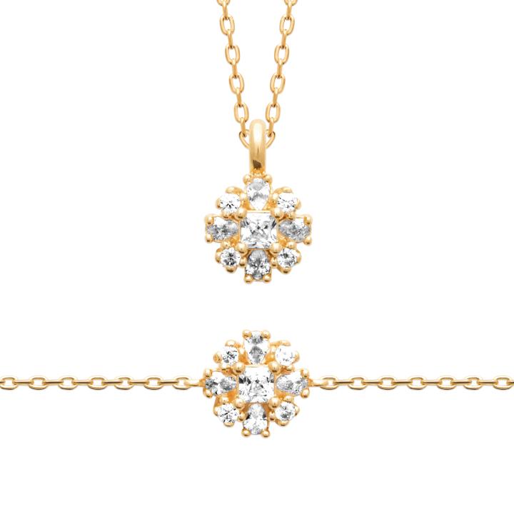Collier ÉLYSIA – Plaqué Or 750 (3 MIC) & Zirconiums