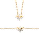 Collier SOLYRA – Plaqué Or 750 (3 MIC) & Zirconiums