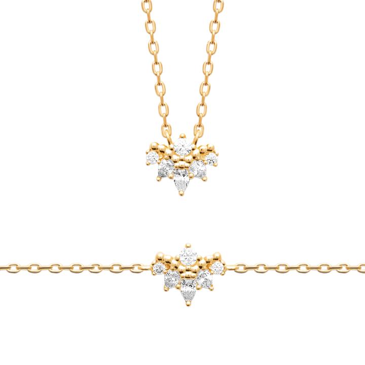 Collier SOLYRA – Plaqué Or 750 (3 MIC) & Zirconiums
