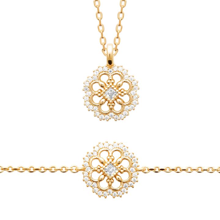 Collier ORNÉA – Plaqué Or 750 (3 MIC) & Zirconiums