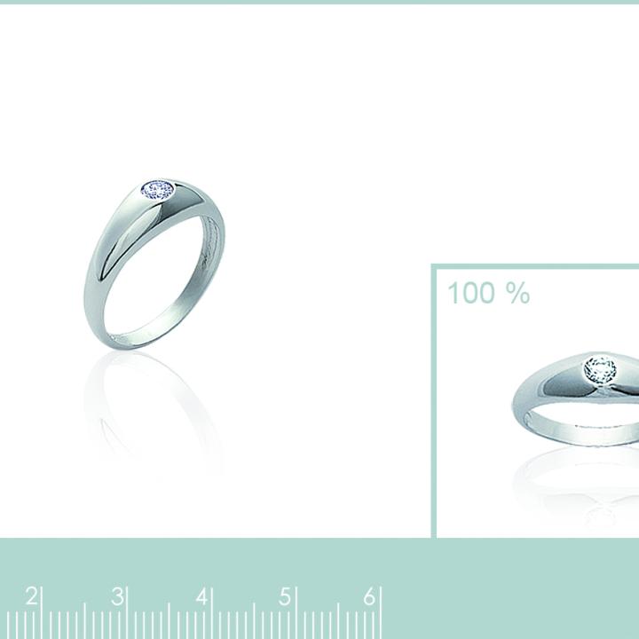 Bague SERIN – Argent 925 Rhodié & Pierre Sertie
